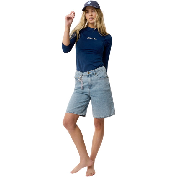 2026 Rip Curl Womens Classic Surf Long Sleeve UPF Rash Vest 17MWRV - Dark Navy